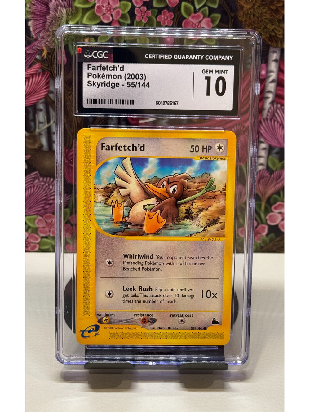 Farfetch'd Skyridge No. 55/144 (2003) English CGC 10